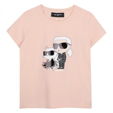 Детска тениска с апликация Karl Lagerfeld за момиче